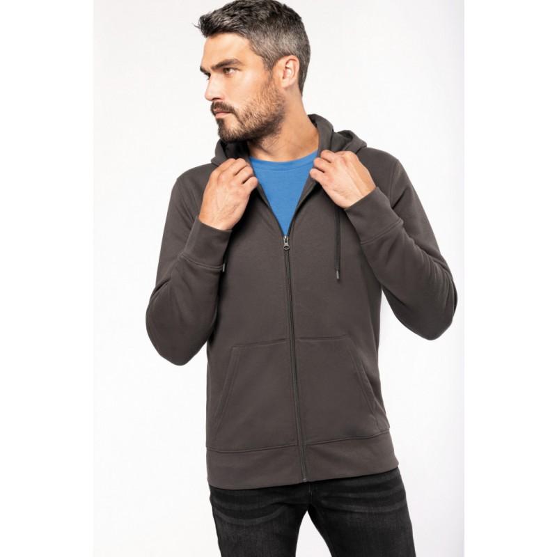 K4030 - Sweat-shirt à capuche écoresponsable à fermeture éclair homme_0