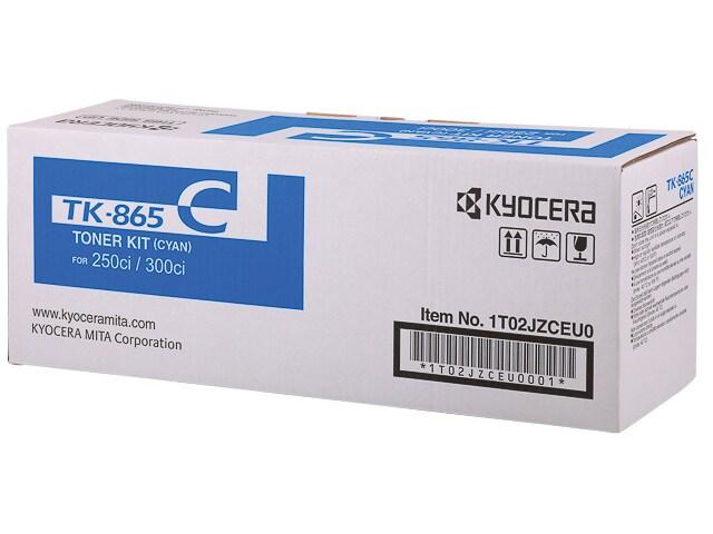 Kyocera TK865 Cyan Cartouche de Toner ORIGINALE - 1T02JZCEU0/TK865C - multicolore 000000120033440658_0