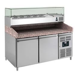 L2G - PZ2600TN-VRX380 - meuble pizzas, 2 p. 600x400 mm, +2/+8°c, gaz r600a dessus granit+vitrine refrigeree 5gn1/3+1gn1/2 - PZ2600TN-VRX380_0