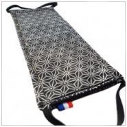 Masque lavable en tissu noir géométrique - VDM - triple épaisseurs - 100% coton Oeko-Tex_0