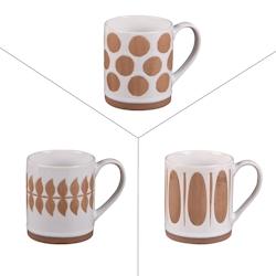 Mug Lindos 35 cl x3 -  Décoré Rond Faïence Table Passion 12x cm - multicolore faïence 3106232282201_0