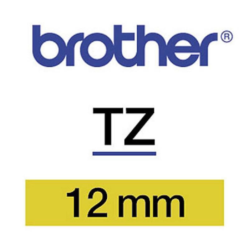 P-TOUCH RUBAN TITREUSE BROTHER - TZE - ÉCRITURE NOIR / FOND JAUNE - 12 MM X 8 M - MODÈLE TZE-631