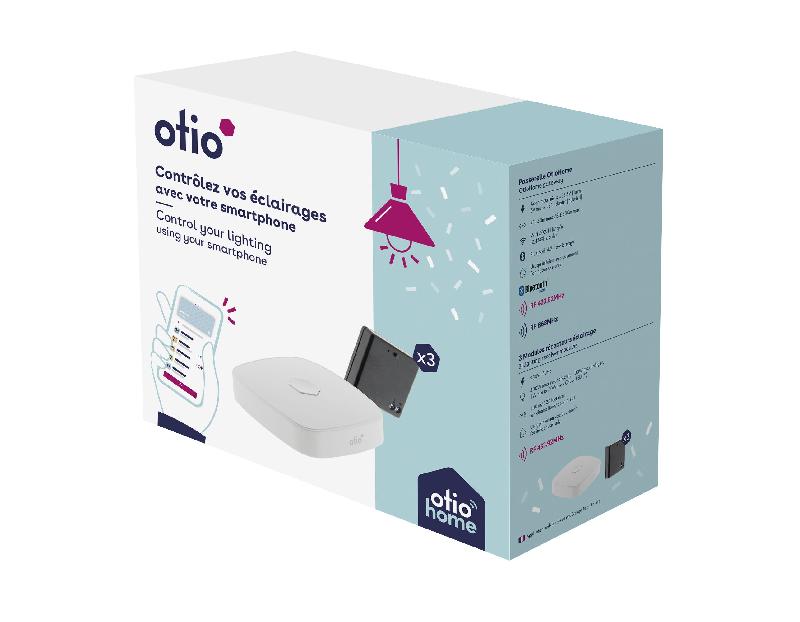 Pack éclairage connecté avec passerelle WIFI, 3 modules d'éclairage et application mobile - Otio_0