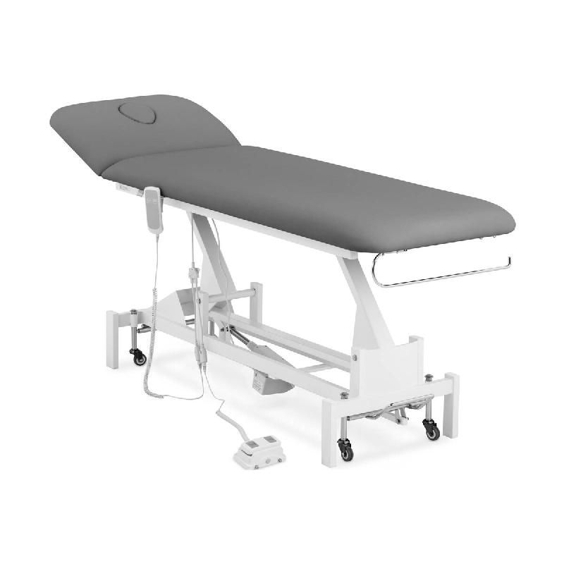 Physa - Physa Physa Lille Gray_PH Table De Massage Professionnelle Électrique Lit De Massage Table De Soin Kiné 1 Moteur Gris Blanc 200 kg - multico_0