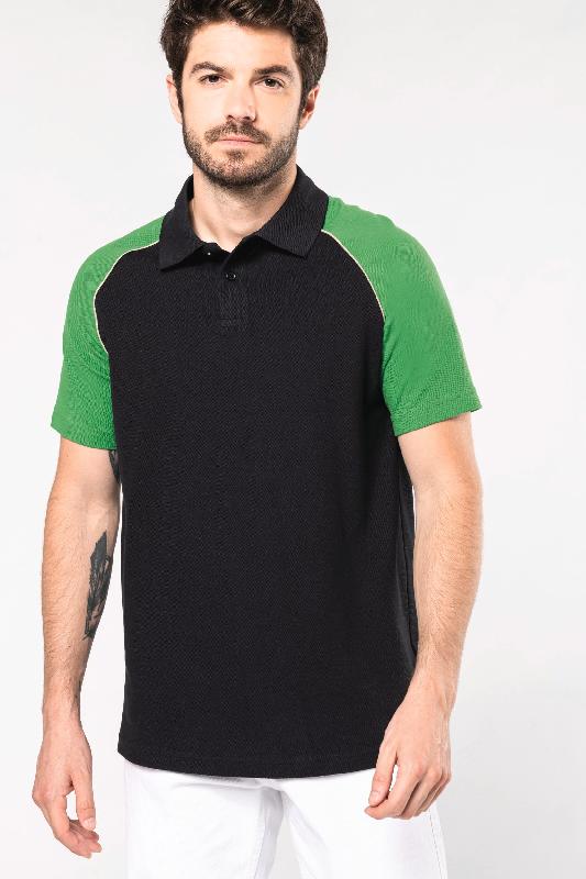Polo baseball manches courtes - Réf: K226 - 100% coton piqué - Marque Kariban - Look sport et décontracté_0