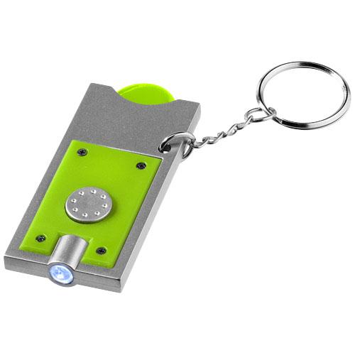 Porte-clés LED et porte-jeton Allegro 11809604 - plastique ABS avec jeton taille euro et LED intégrée_0