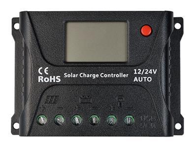 Srne - Régulateur de charge solaire 10A LCD 12/24V avec protections et port USB_0