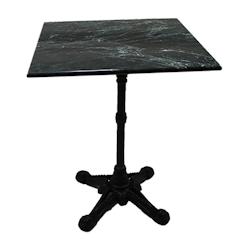 Stamp Reverdy table Retro 4b plateau marbre vert 60x60 - multicolore multi-matériau 3661365004552_0