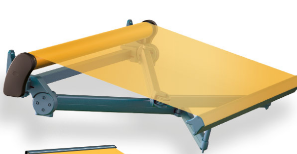 Stores bannes - monobloc bras croisés avec motorisation SOMFY et lambrequin décoratif_0