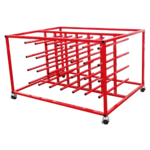 Rack mobile - Table de rangement pour 56 rouleaux - Dimensions 160x120x97 cm - Charge 460 kg_0