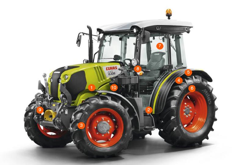 Tracteur agricole Claas Elios 240 - 76/103 kW/ch - Stabilité exceptionnelle et faible rayon de braquage_0