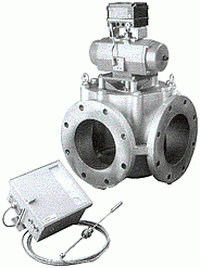 Vanne de régulation de température 3 voies GP - servomoteur pneumatique - DN 50 à 400 mm - corps en bronze, fonte, acier ou inox_0