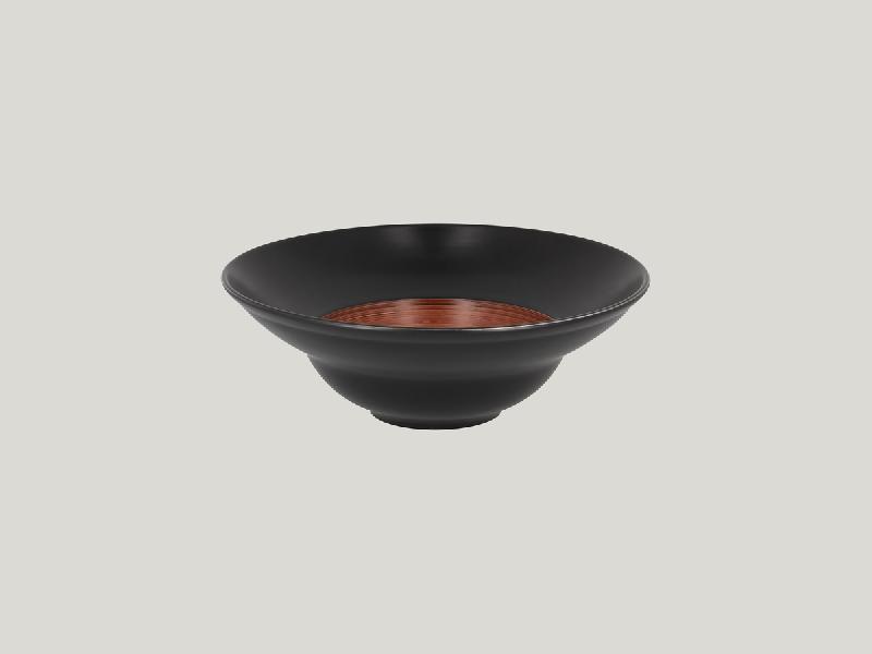 ASSIETTE EXTRA CREUSE ROND MARRON PORCELAINE Ø 23 CM TRINIDAD RAK