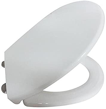 Abattant wc duplex thermoplastique anti-bacterien avec frein de chute blanc rossignol (51699) 1,30kg_0