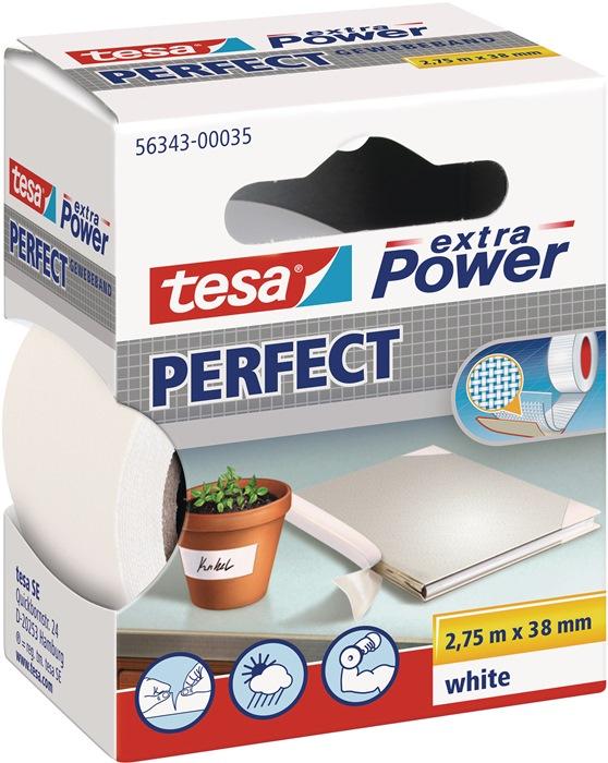 Adhésif toilé extra Power® 56343 blanc longueur 2,75 m largeur 38 mm rouleau TESA_0