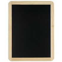 ARDOISE EN BOIS, UNI, (L)300 X (H)450 MM, NOIR - LOT DE 2