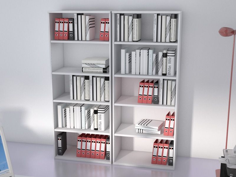 Armoire haute ouverte Ilia - 80 cm de large, 197 cm de haut - Bois mélaminé_0