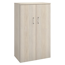 ARMOIRE MI-HAUTEUR BOIS H 136 X L 80 CM AVEC PORTES BATTANTES CHÊNE GRIS - ARCH