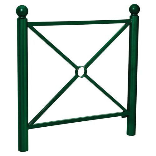 BARRIÈRE PROVINCE SIMPLE CROIX 1.07 M BOULE - ZINC VERT 6005 - PROCITY