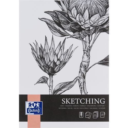BLOC DESSIN SKETCHING OXFORD ART ENDOSSÉ A4 50P 120G