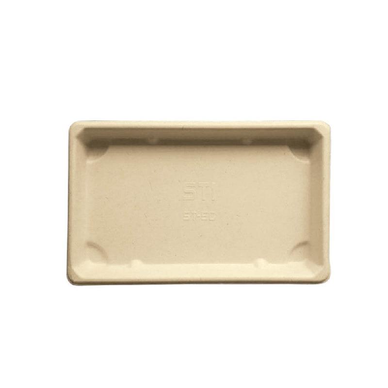 Boîte sushi bagasse naturelle 23,5x15,5x2cm - par 800_0
