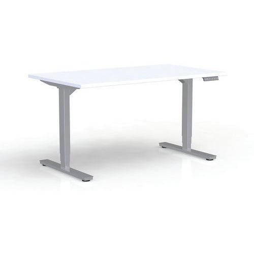 BUREAU MOTORISÉ L140XP80 CM ÉP.25 MM BLANC/ALU - EOL