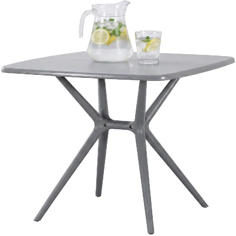 CLP Table de jardin Becky carree Plastique HBT: 76x72x72 cm Gris - gris 327031_0