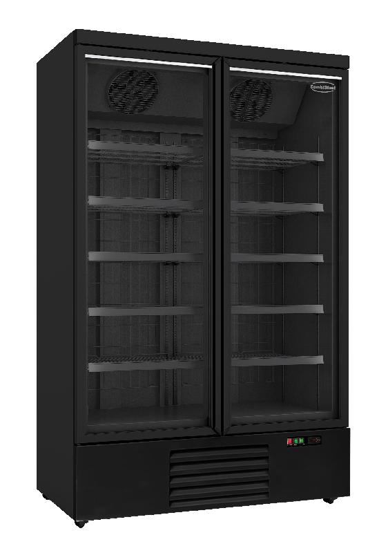 Congélateur libre service 2 portes en verre noir -18/-22°c - 1253x7... - P7455.2245_0