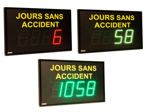 Dmsft01cfir - compteur de jours sans accident - Ditel - lisible jusqu'à 50m - haute luminosité_0