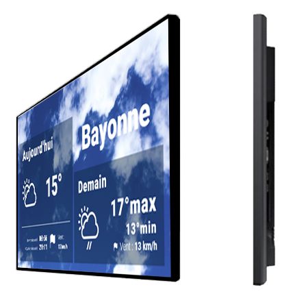 Écran LCD mural intérieur - 32 à 75 pouces - HD ou 4K - Gestion via USB ou logiciel SAAS - Garantie 2 ans_0