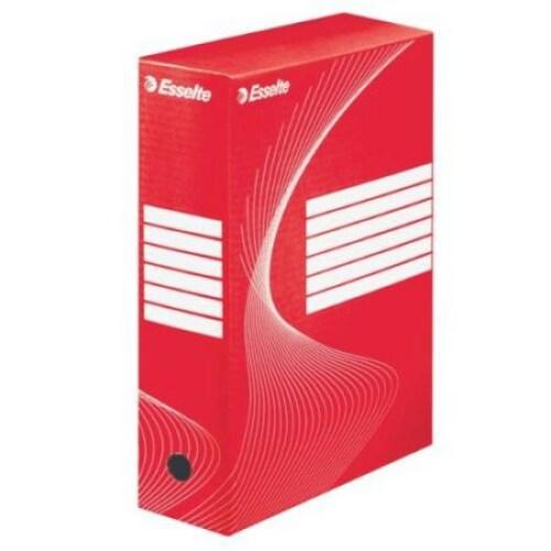 Esselte Lot de 25 Boîtes archives Boxy Vivida, dos 100 mm, coloris rouge - 5902812336641_0