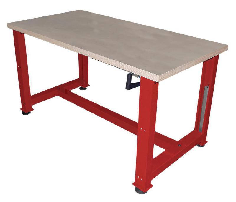 ETABLI À MANIVELLE MULTIPLIS 2000 X 750 X HT 740/1040 CM ROUGE 3002 - MANUTAN COLLECTIVITÉS