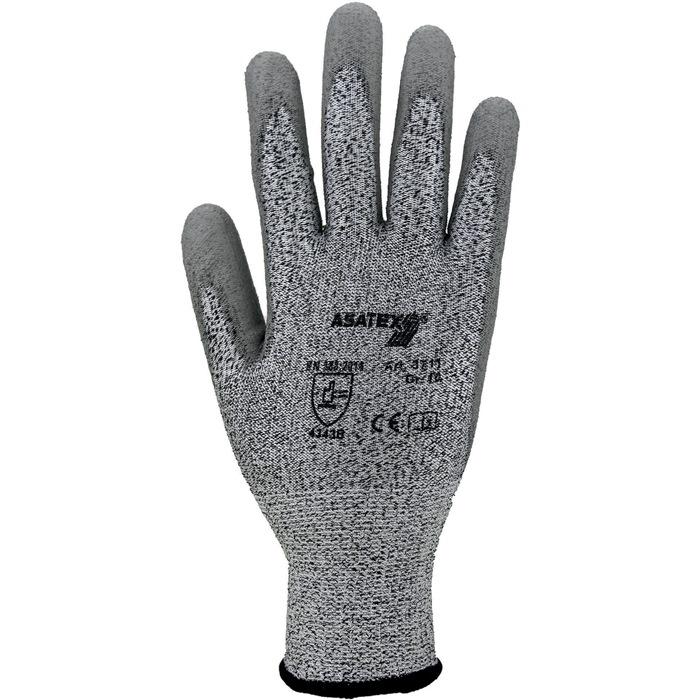Gants anti-coupures taille 9 gris EN 388 Cat. II HDPE avec polyuréthane - 10 paires ASATEX_0