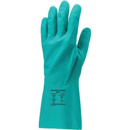GANTS DE MANUTENTION EUROCHEM 5530 NITRILE VERT 046 MM - 9 - COVERGUARD