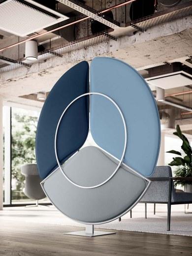 Grande Cloison Acoustique Floor Petal Quadrifoglio - Référence 8015 AC Q - Panneaux insonorisants en forme de pétale_0