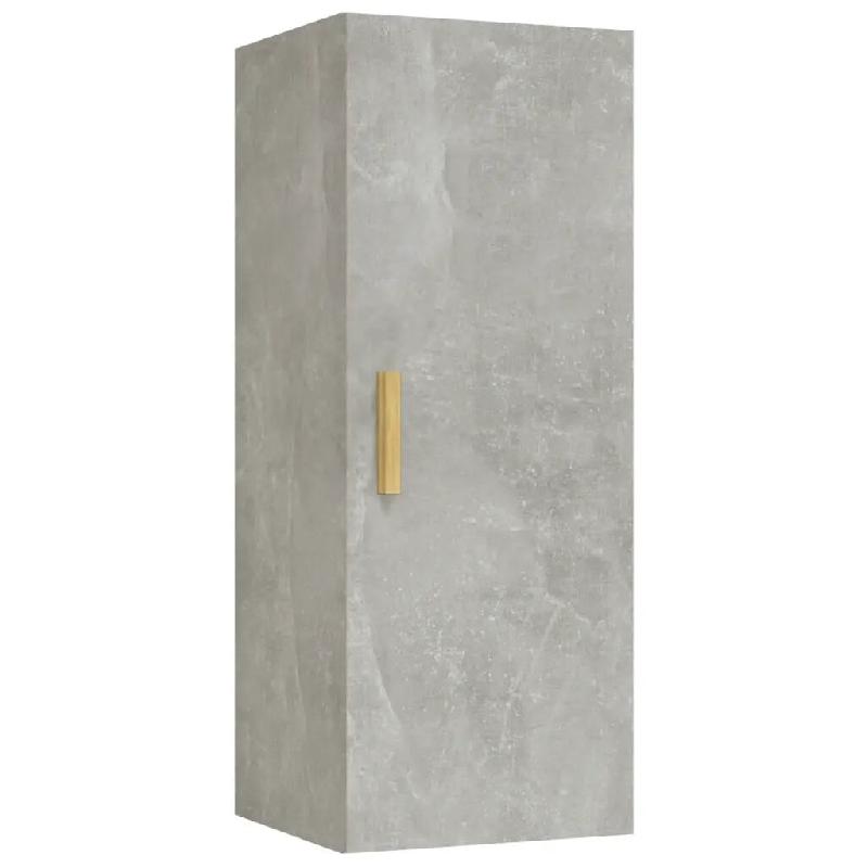 Helloshop26 - Armoire murale design polyvalent rangement pratique 34,5 x 34 x 90 cm en bois d'ingénierie gris béton 02_0048034 - gris Bois massif 30_0