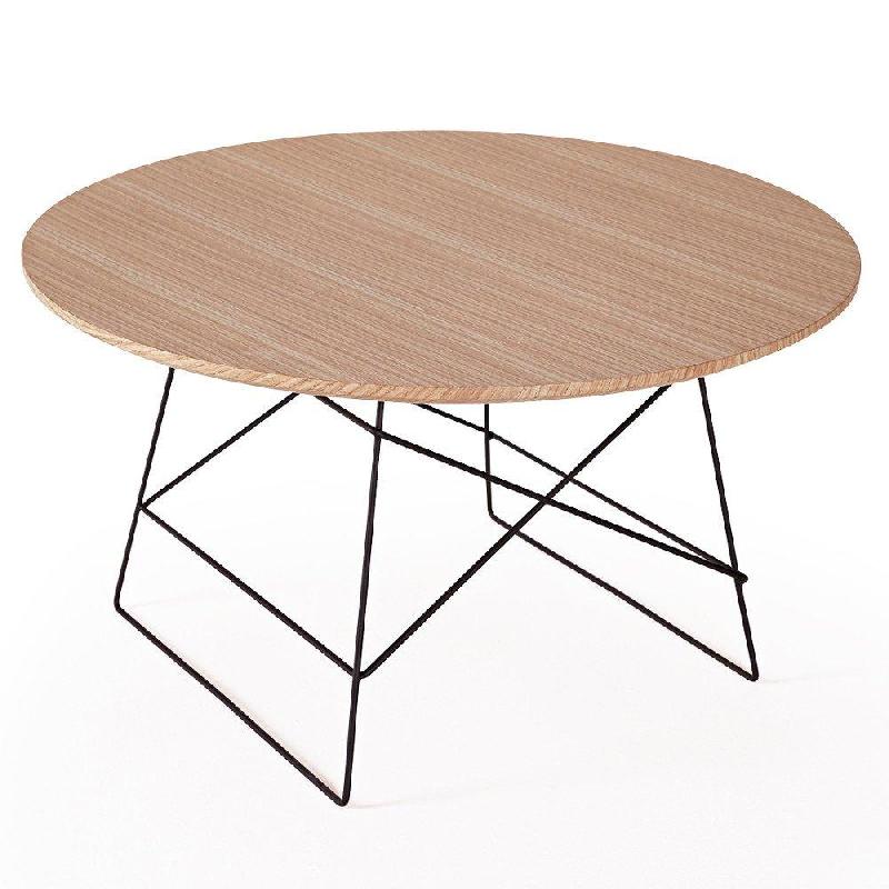 Innovation Living - Table basse design GRIDS XL en chêne naturel et métal noir_0