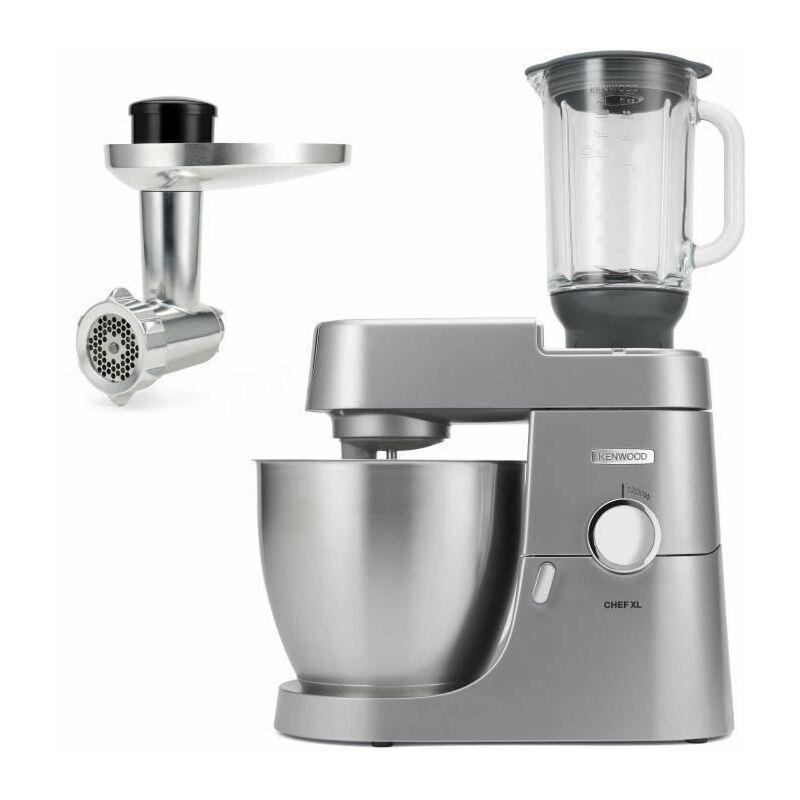 ROBOT PÂTISSIER CHEF XL 6,7L BLENDER + HACHOIR MÉTAL KENWOOD KVL4170S - COLORIS SILVER