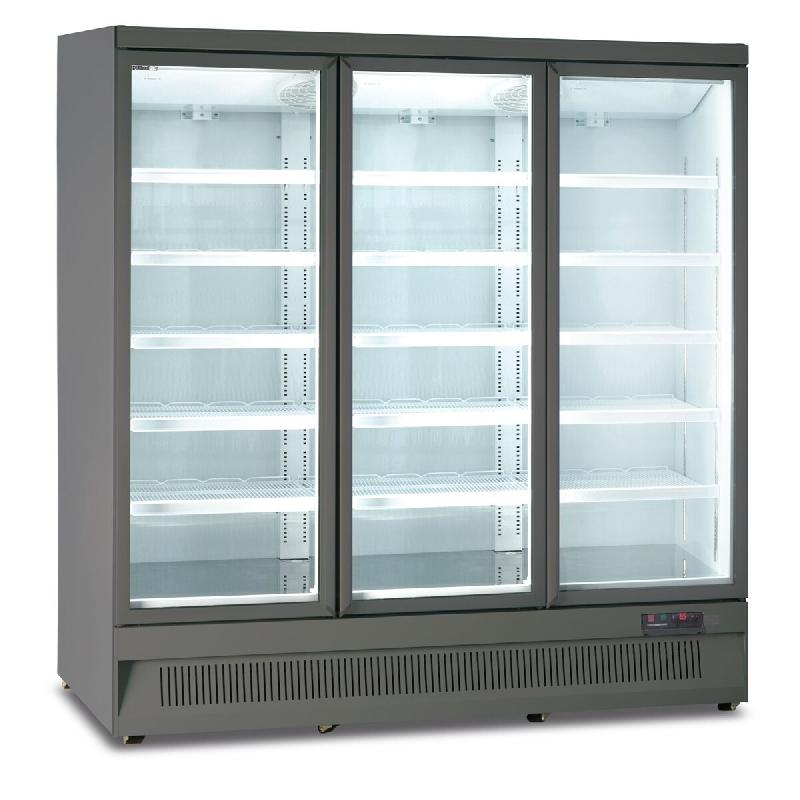 KLIMAITALIA Meuble congélation murale 3 portes, pas givre. Moteur axial du ventilateur régulateur électronique température. T° -18°C/-22°C. MR1_0