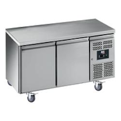 L2G - GN2100BT - desserte refrigeree inox centrale -18/-22°c,  gaz r290, 2 p. Gn1/1, sur roulettes ø 100 mm - GN2100BT_0