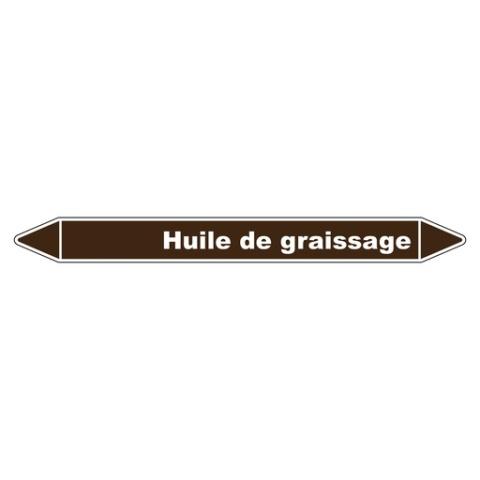 LOT DE 3 - MARQUEUR TUYAUTERIE - HUILE DE GRAISSAGE - VINYLE LAMINÉ 150 X 12 MM