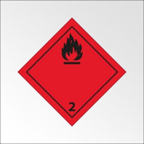 LOT DE 5 - PLAQUE ADR - TRANSPORT GAZ INFLAMMABLES - DANGER CLASSE 2.1 - 100 X 100 MM - PLAQUE MAGNÉTIQUE