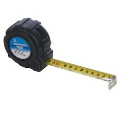 Mètre Ruban XL 5 m x 25 mm – Précision et Robustesse – Outil Indispensable pour Mesures - Silverline - jaune 5024763031946_0