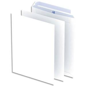 Oxford - Boîte de 250 pochettes auto-adhésives blanches 100g - Format C4 (229x324 mm) - Produit éco-responsable et recyclable_0
