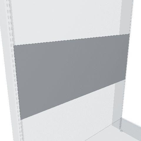 Panneau de fond plein pour gondole métal ADM - 400 x 1000 mm - Couleur Crème - Acier_0