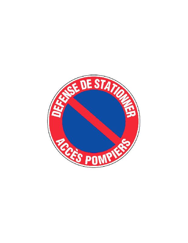 PANNEAU D’INTERDICTION ROND 300MM ''DÉFENSE DE STATIONNER ACCÈS POMPIER'' - NOVAP - 4034294