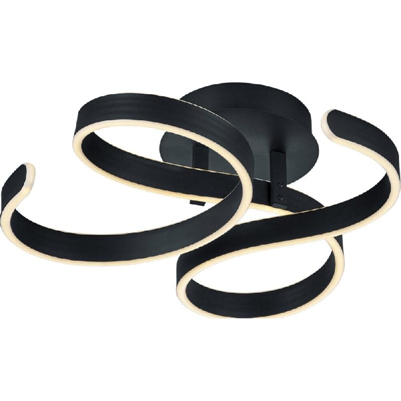 Plafonnier LED SMD intégré 40W, 4650lm, 3000K, variateur SWITCH, anthracite - Trio - Francis - noir métal 4017807445312_0