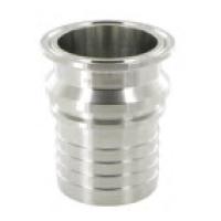 Raccord clamp ISO inox à douille annelée avec collerette - YCLDAIX09175 - Dimension 91 MM - DN Douille 76 MM - ISO 1127_0