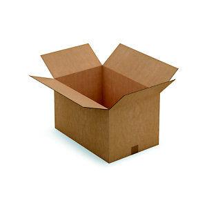 RAJA Caisse américaine carton simple cannelure - L.Int. 54 x l.36 x h.32 cm - Kraft brun - Lot de 20_0