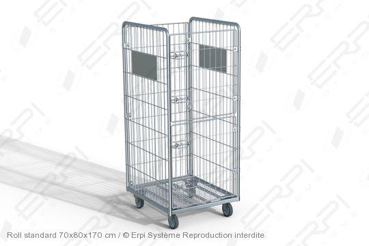 Roll standard 70x80x170 cm - rs7080170-04z - 4 côtés avec portes 1/2 et maille réduite_0